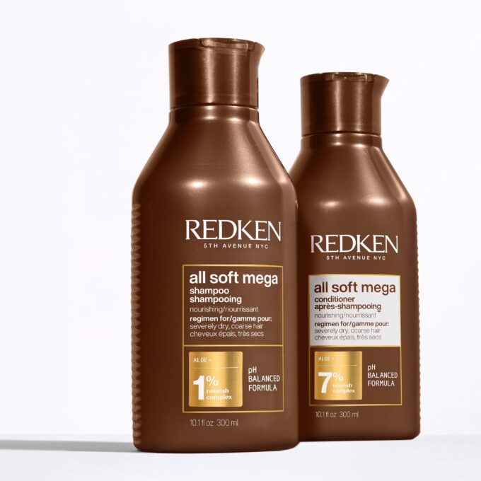 Redken All Soft Mega Shampoo 300ml Halo Hair & Skin - rosehipskincare.com.au