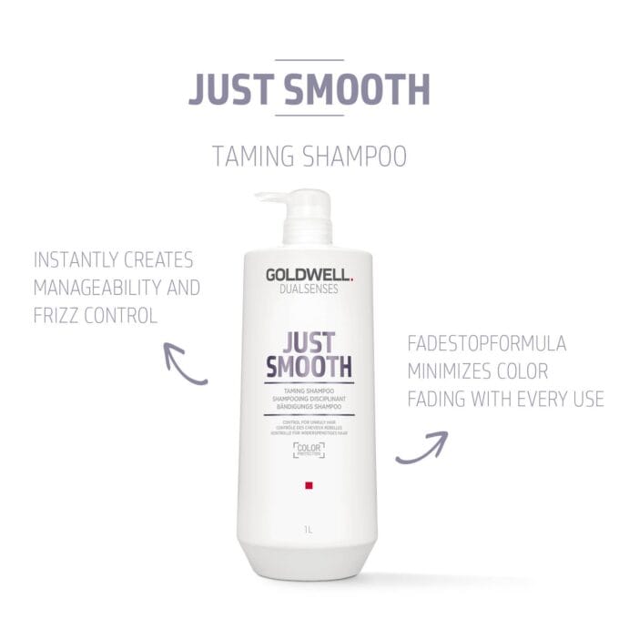 Goldwell Dualsenses Just Smooth Taming Shampoo 1000ml Halo Hair & Skin - rosehipskincare.com.au