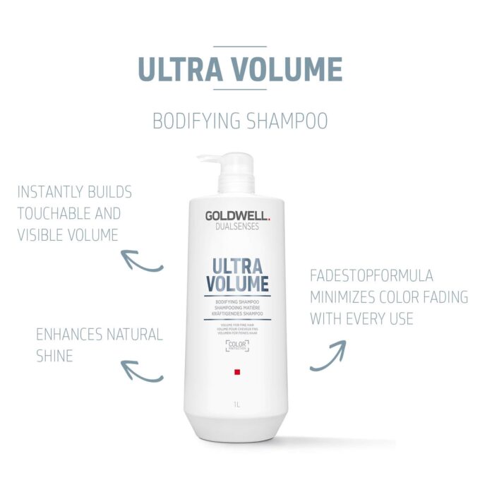 Goldwell Dualsenses Ultra Volume Bodifying Shampoo 1000ml Halo Hair & Skin - rosehipskincare.com.au