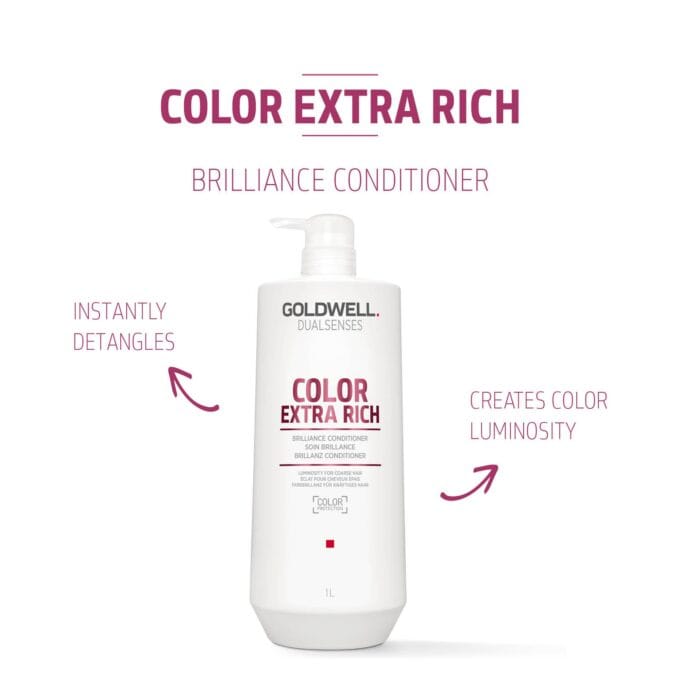 Goldwell Dualsenses Color Extra Rich Brilliance Shampoo 1000ml Halo Hair & Skin - rosehipskincare.com.au