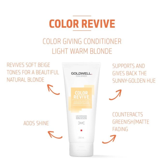 Goldwell Dualsenses Color Revive Conditioner - Light Warm Blonde 200ml Halo Hair & Skin - rosehipskincare.com.au