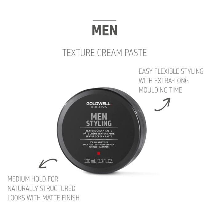 Goldwell Dualsenses Men Texture Cream Paste 100ml Halo Hair & Skin - rosehipskincare.com.au