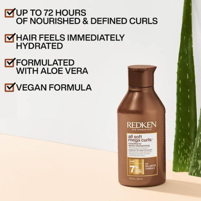 Redken All Soft Mega Curls Conditioner 300ml Halo Hair & Skin - rosehipskincare.com.au