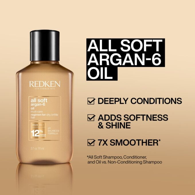Redken All Soft Argan Oil 111ml Halo Hair & Skin - rosehipskincare.com.au