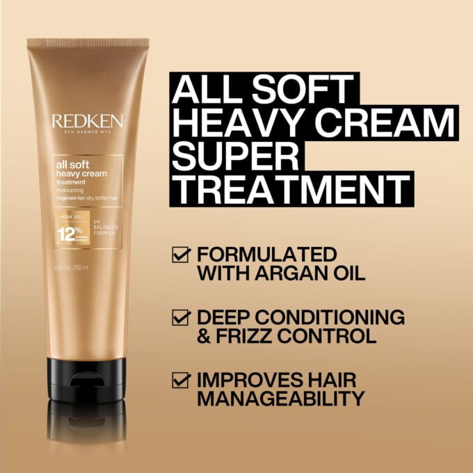 Redken All Soft Heavy Cream Super Treatment Mask 250ml Halo Hair & Skin - rosehipskincare.com.au