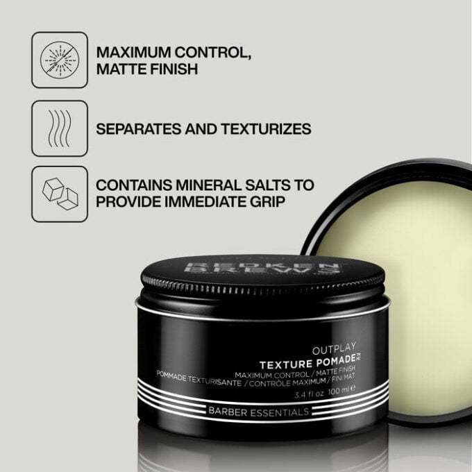 Redken Brews Outplay Texture Pomade 100ml Halo Hair & Skin - rosehipskincare.com.au