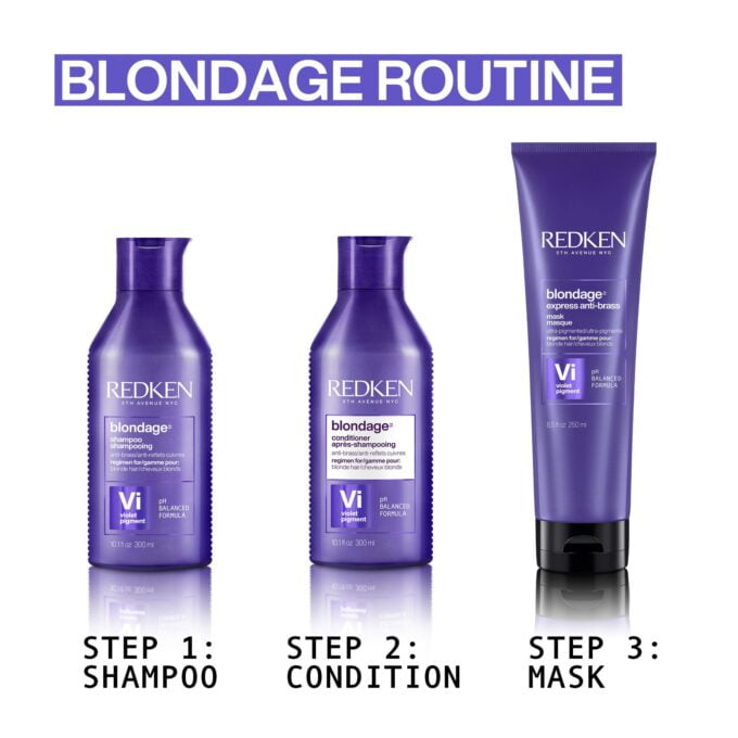 Redken Color Extend Blondage Color Depositing Purple Conditioner 300ml Halo Hair & Skin - rosehipskincare.com.au