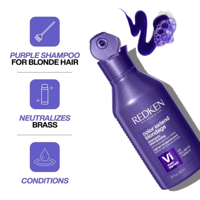 Redken Color Extend Blondage Color Depositing Purple Shampoo 500ml Halo Hair & Skin - rosehipskincare.com.au