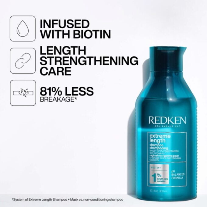 Redken Extreme Length Shampoo 500ml Halo Hair & Skin - rosehipskincare.com.au