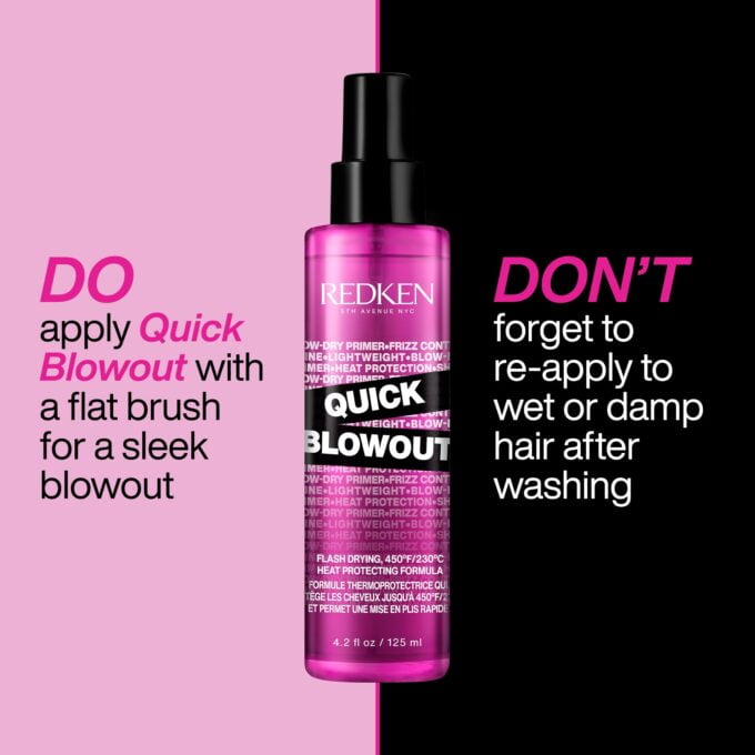 Redken Quick Blowout Lightweight Blow Dry Primer Spray 125ml Halo Hair & Skin - rosehipskincare.com.au